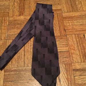 Purple Tie with Black squares